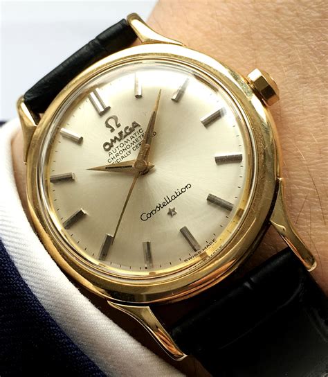 used gold omega constellation watch for sale|omega constellation chronometer watch value.